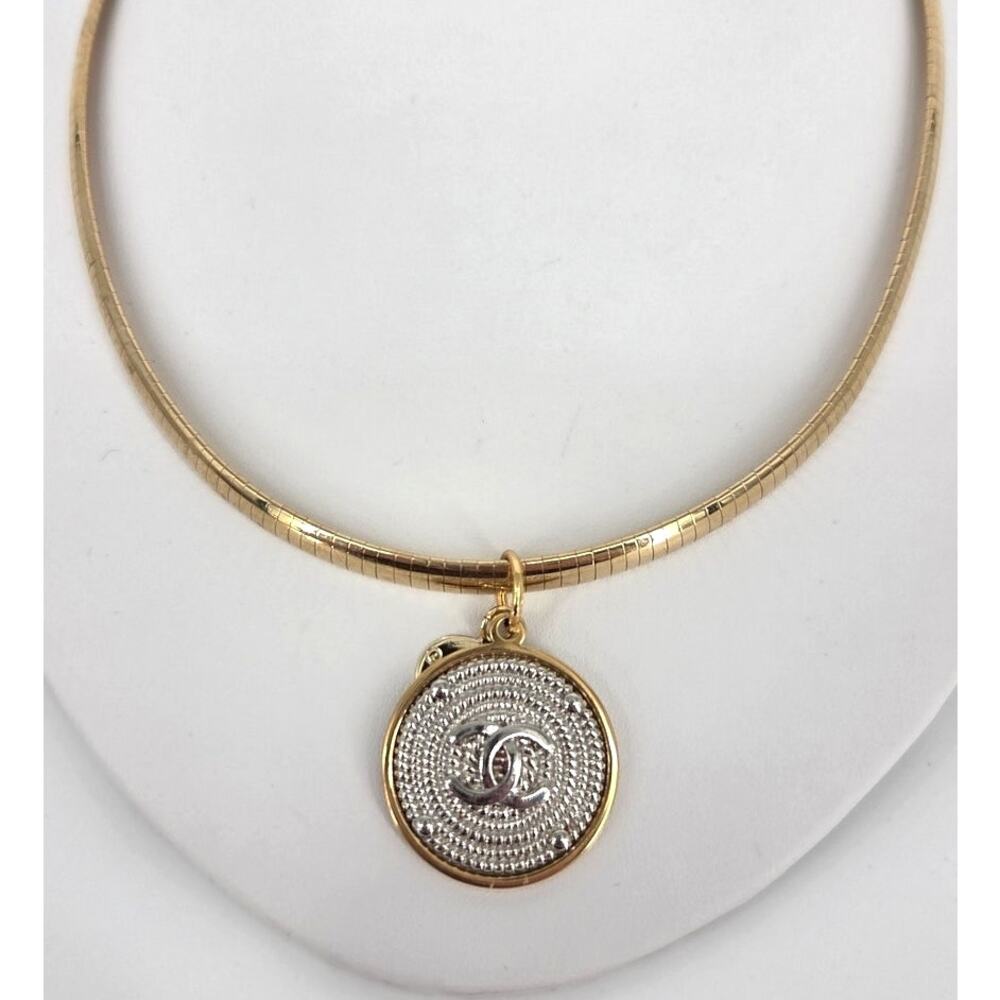 Idlewild Jewelry Co Couture Authentic Chanel CC Vintage Sew-On Charm Necklace